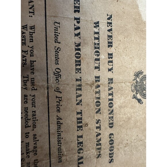 Vintage WW2 War Ration Book Four OPA Form R-145 + Stamps Haughton LA 1943 #1W - Picture 9 of 11